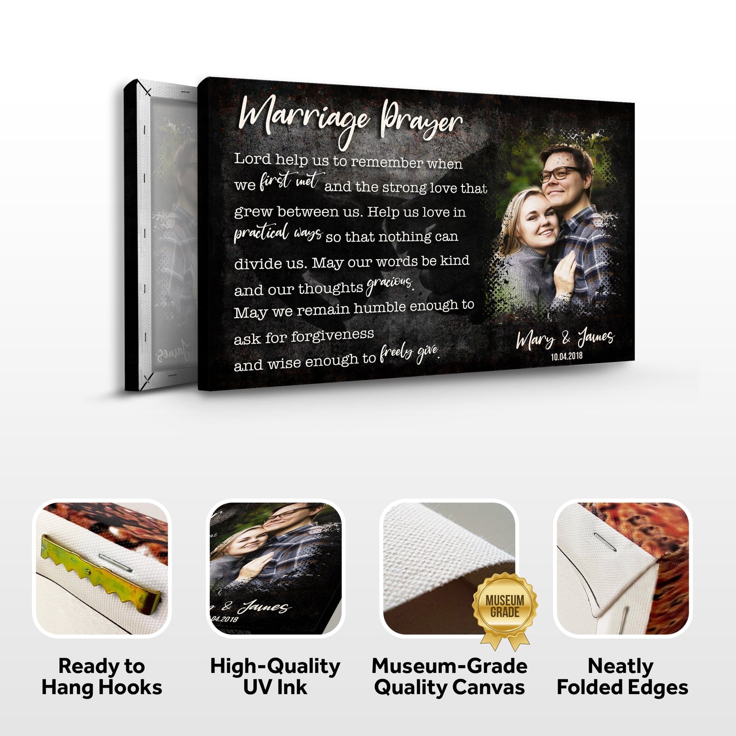 Marriage Prayer Couple Canvas Sign