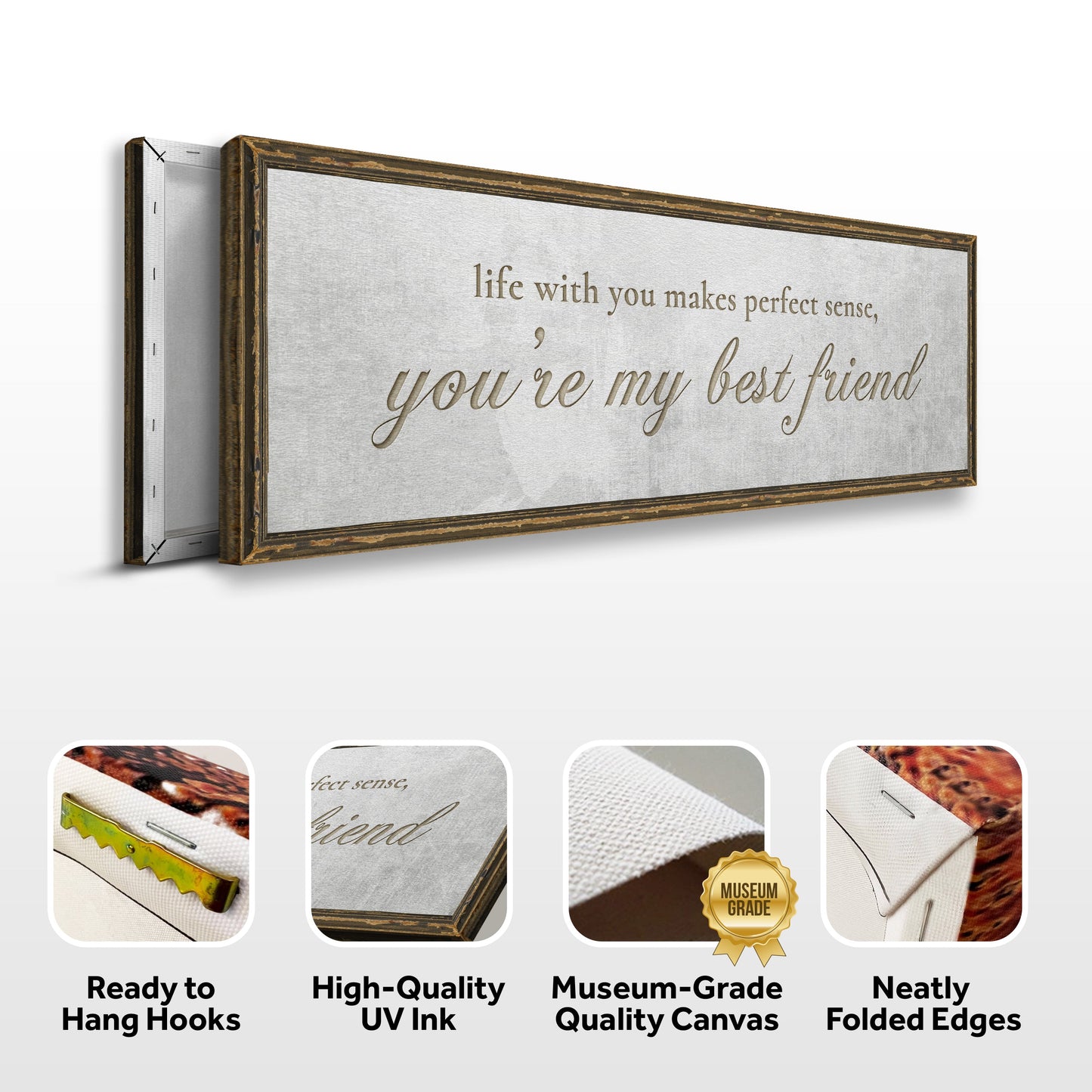 You Are My Best Friend Couple Canvas Sign