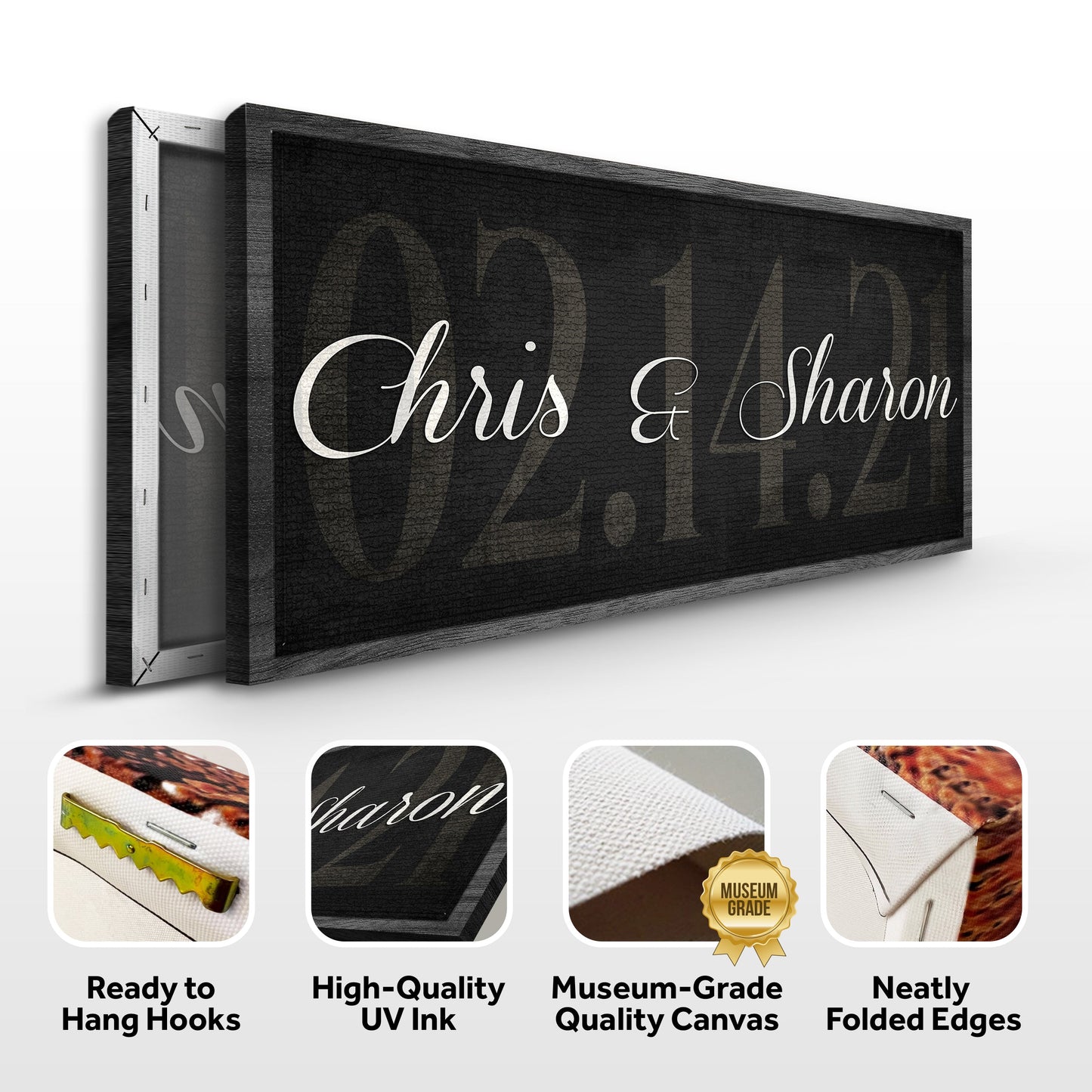 Wedding Date Personalized Canvas Sign