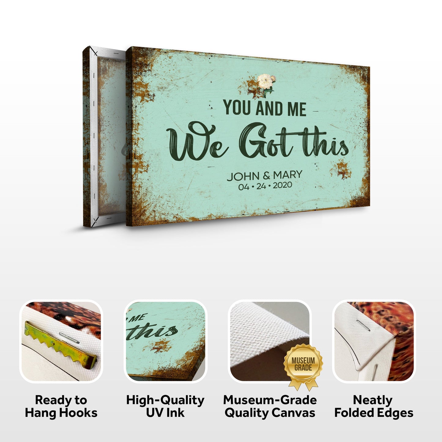 You And Me We Got This Wedding Canvas Sign