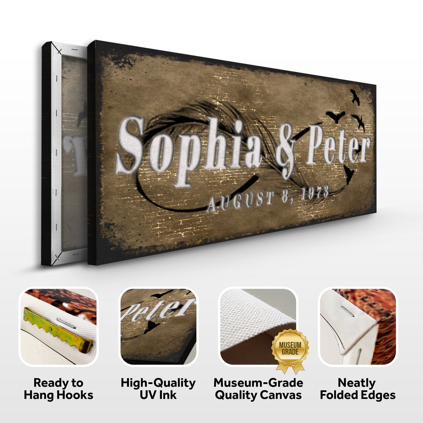 Couple Infinity Personalized Canvas Sign II