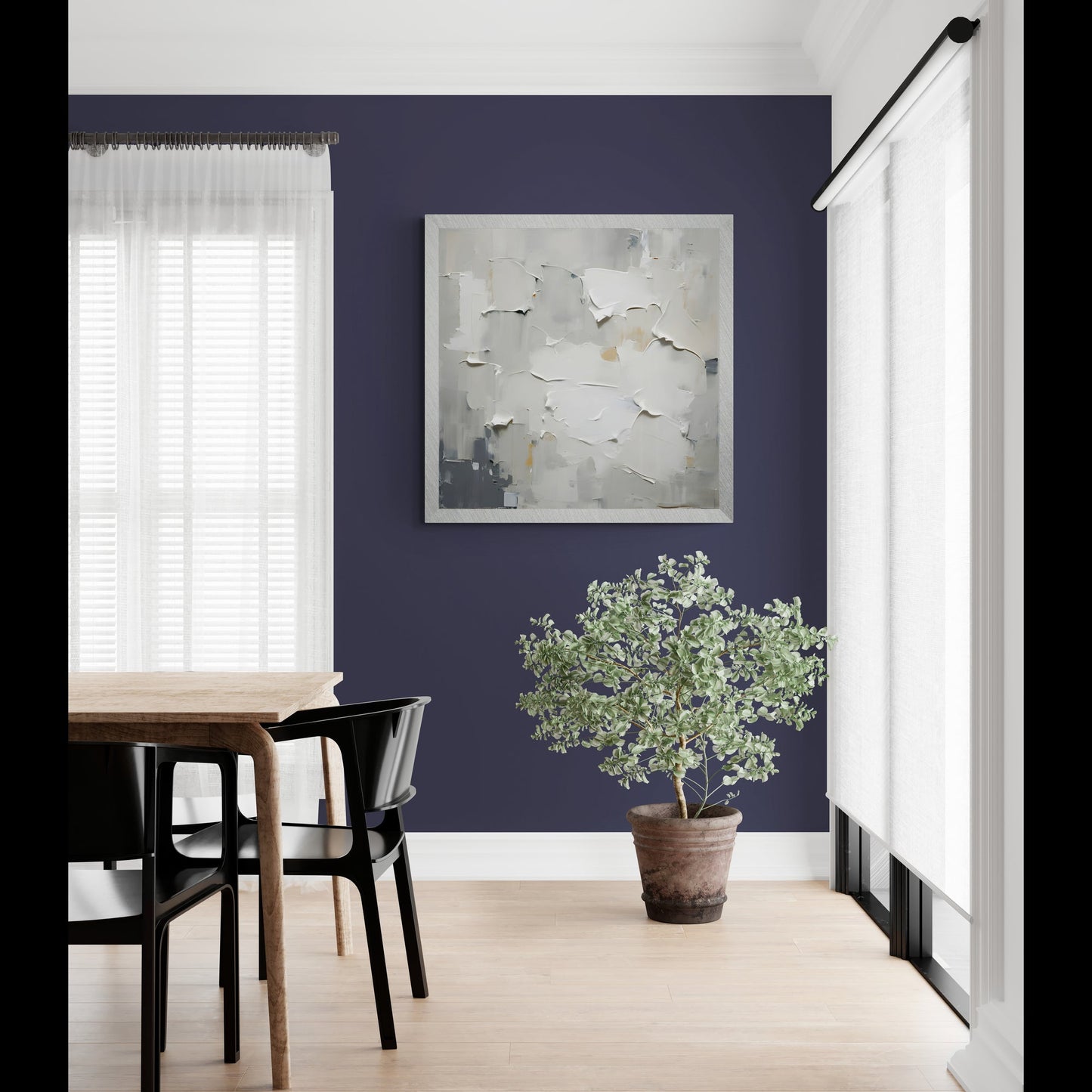 Cream Field Serene Landscape Canvas Wall Art