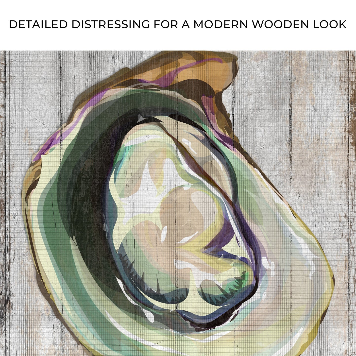 Oyster Shell Coastal Canvas Wall Art