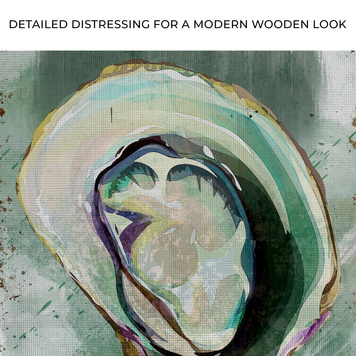 Oyster Shell Abstract Watercolor Canvas Wall Art