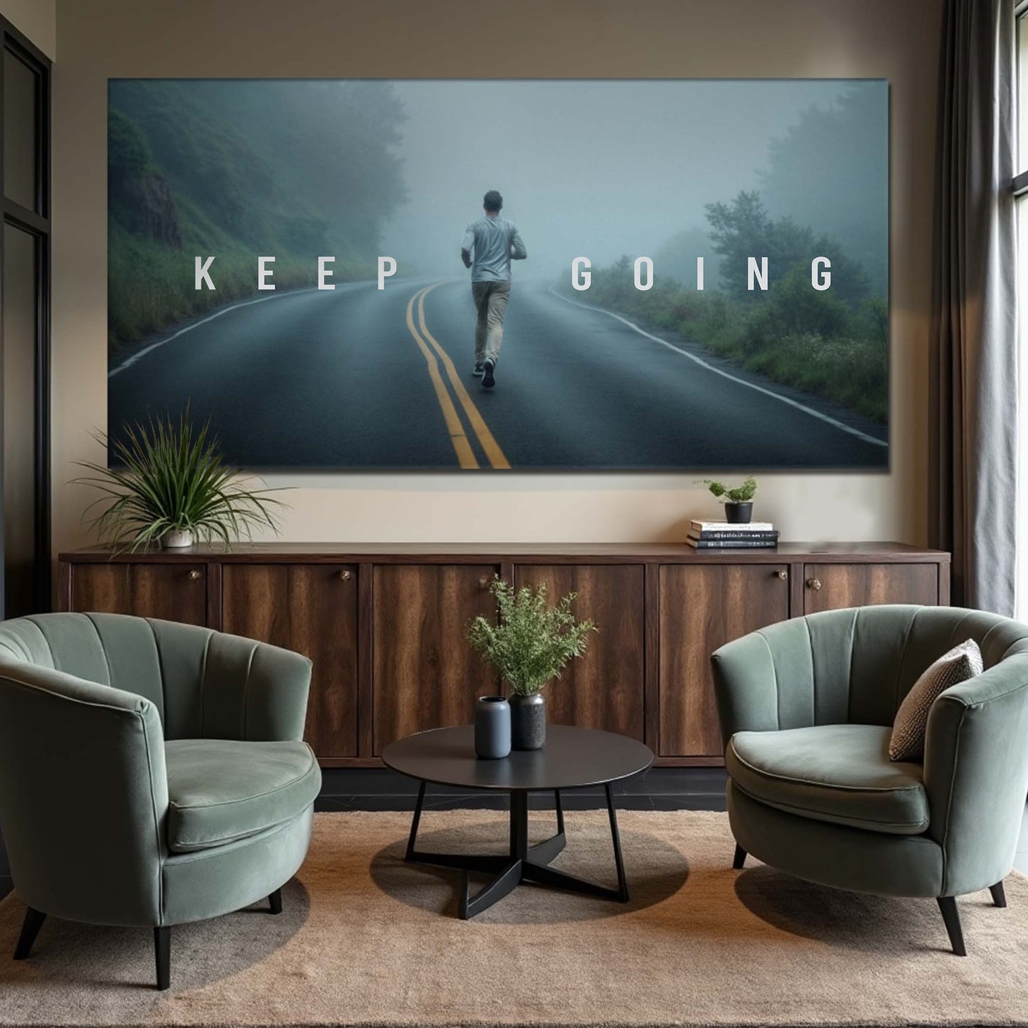Keep Going Motivational Canvas Wall Sign