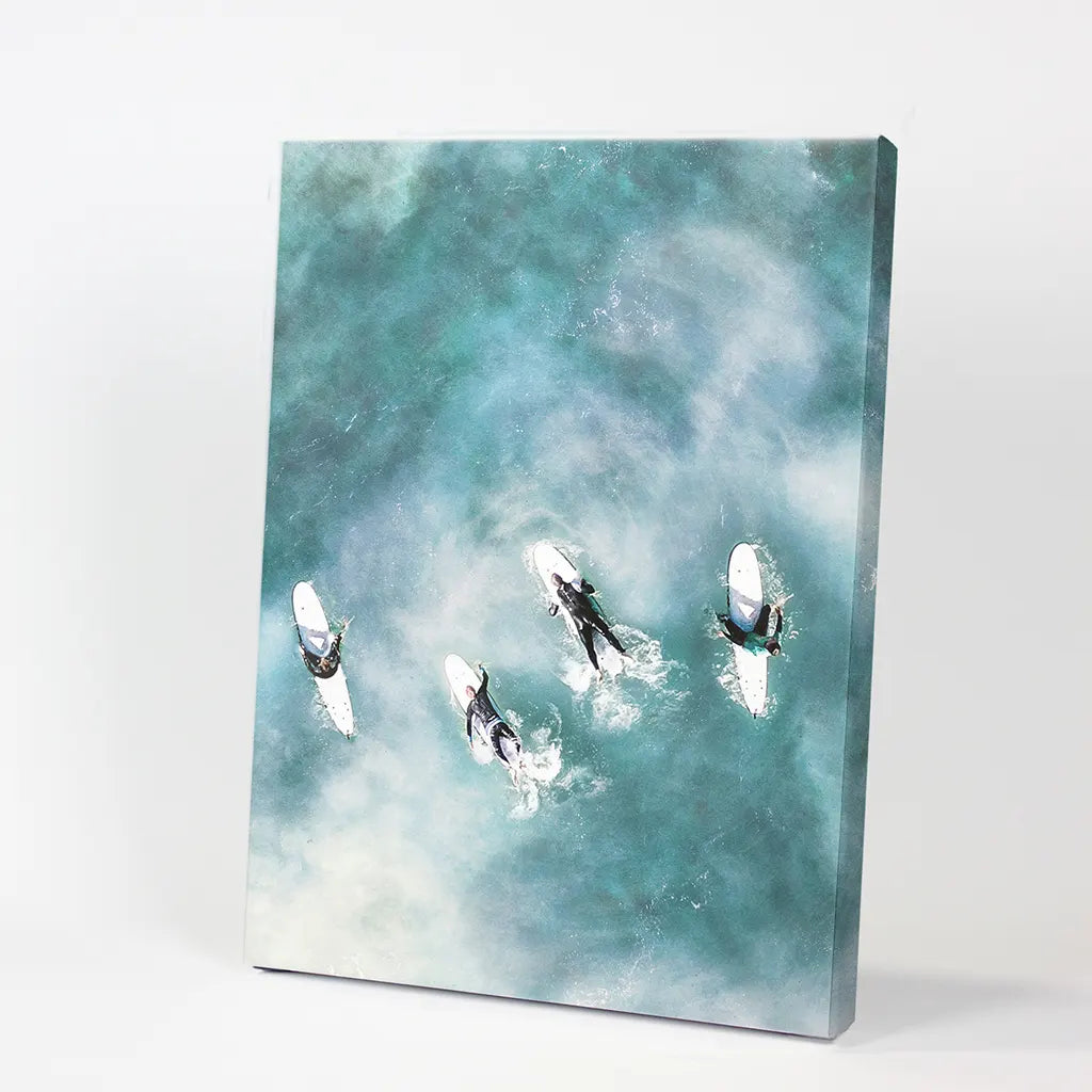 California Surfers Wall Art Print, Aerial Ocean Waves