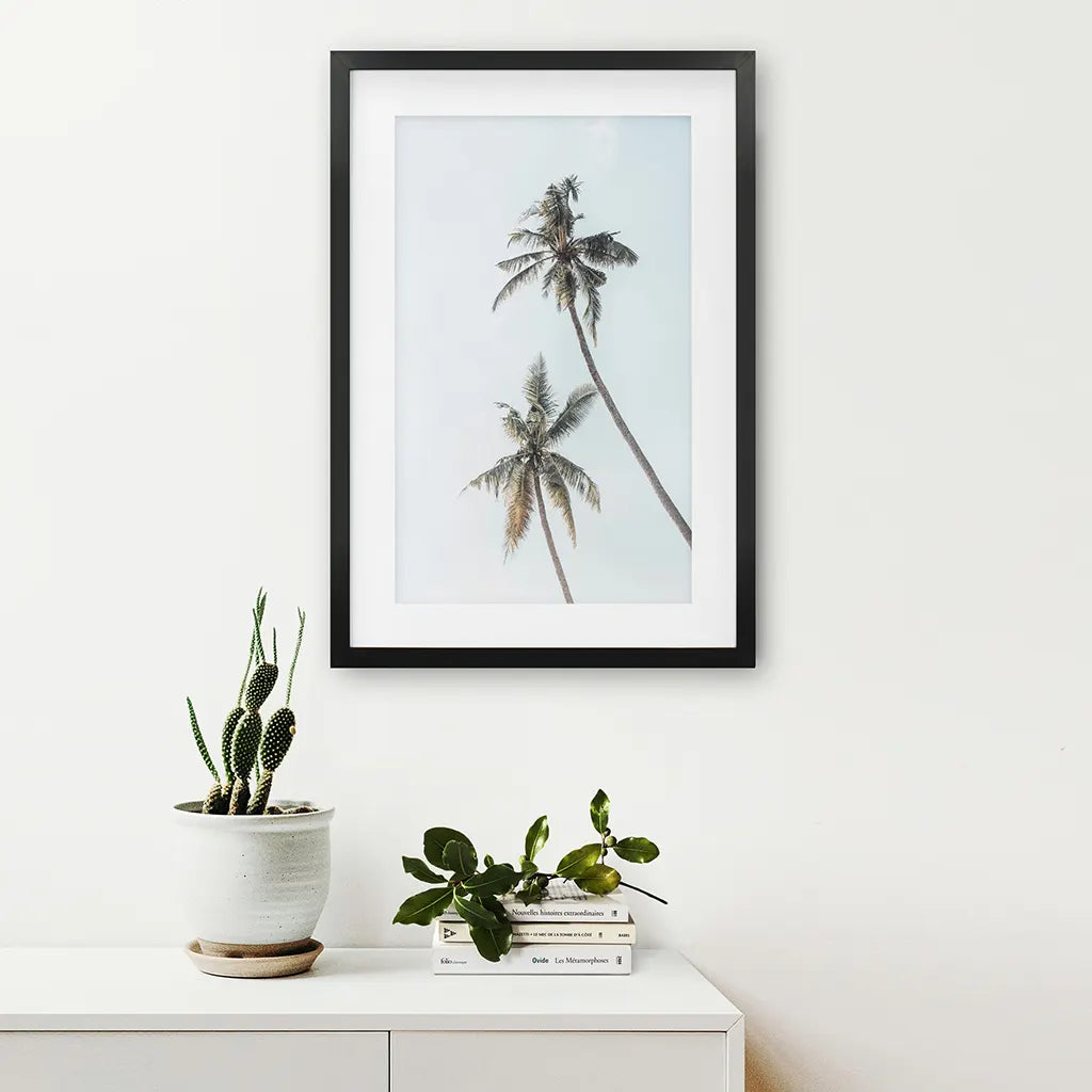 California Tropical Palm Trees Print - Coastal Wall Art