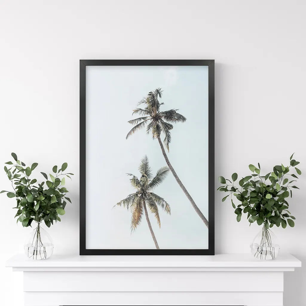 California Tropical Palm Trees Print - Coastal Wall Art