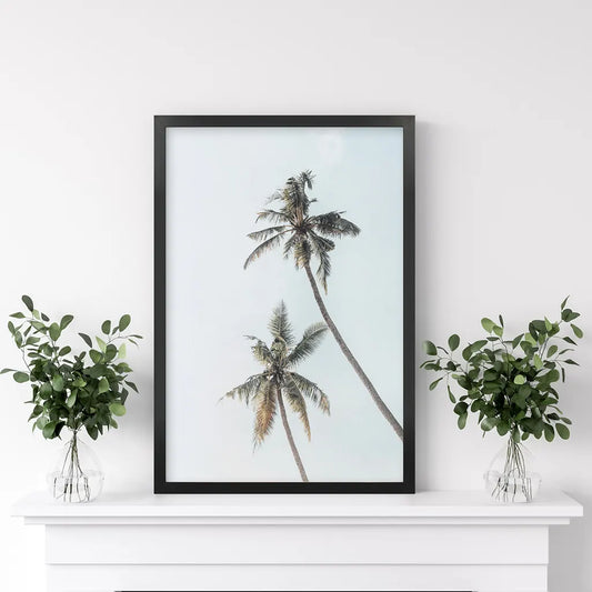 California Tropical Palm Trees Print - Coastal Wall Art