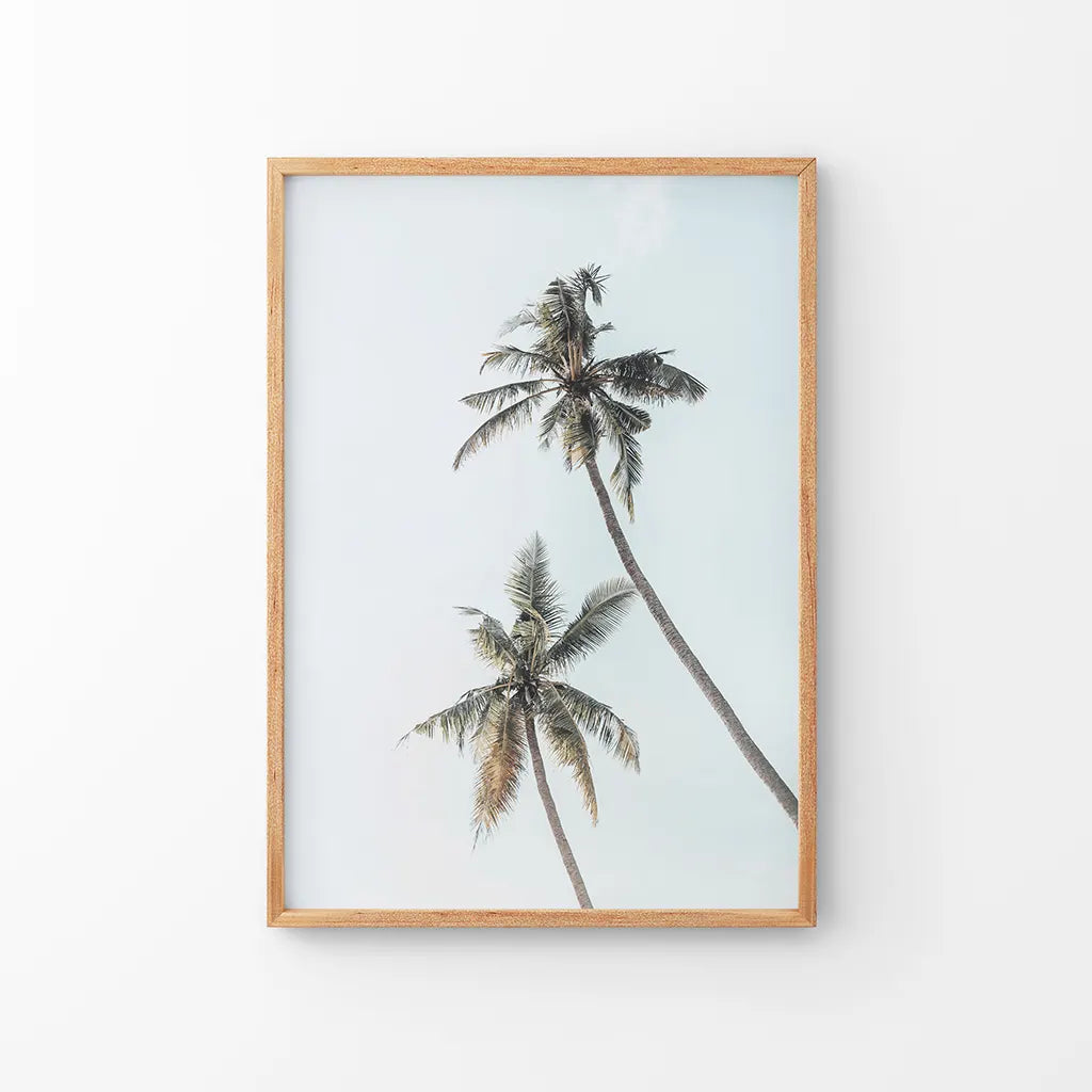 California Tropical Palm Trees Print - Coastal Wall Art