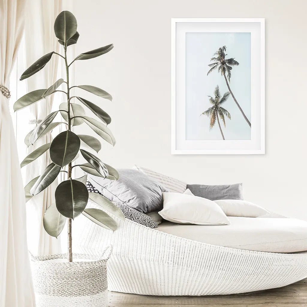 California Tropical Palm Trees Print - Coastal Wall Art