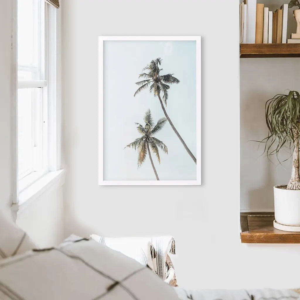 California Tropical Palm Trees Print - Coastal Wall Art