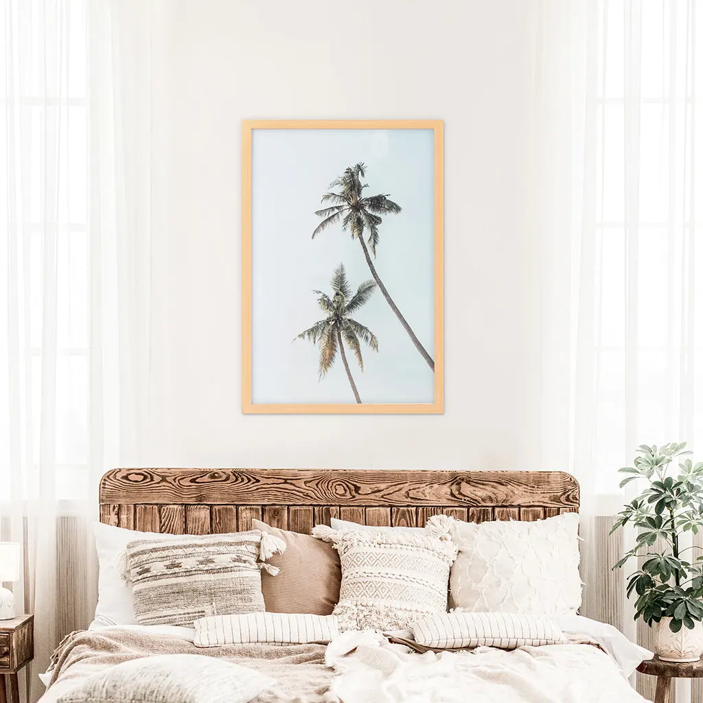 California Tropical Palm Trees Print - Coastal Wall Art
