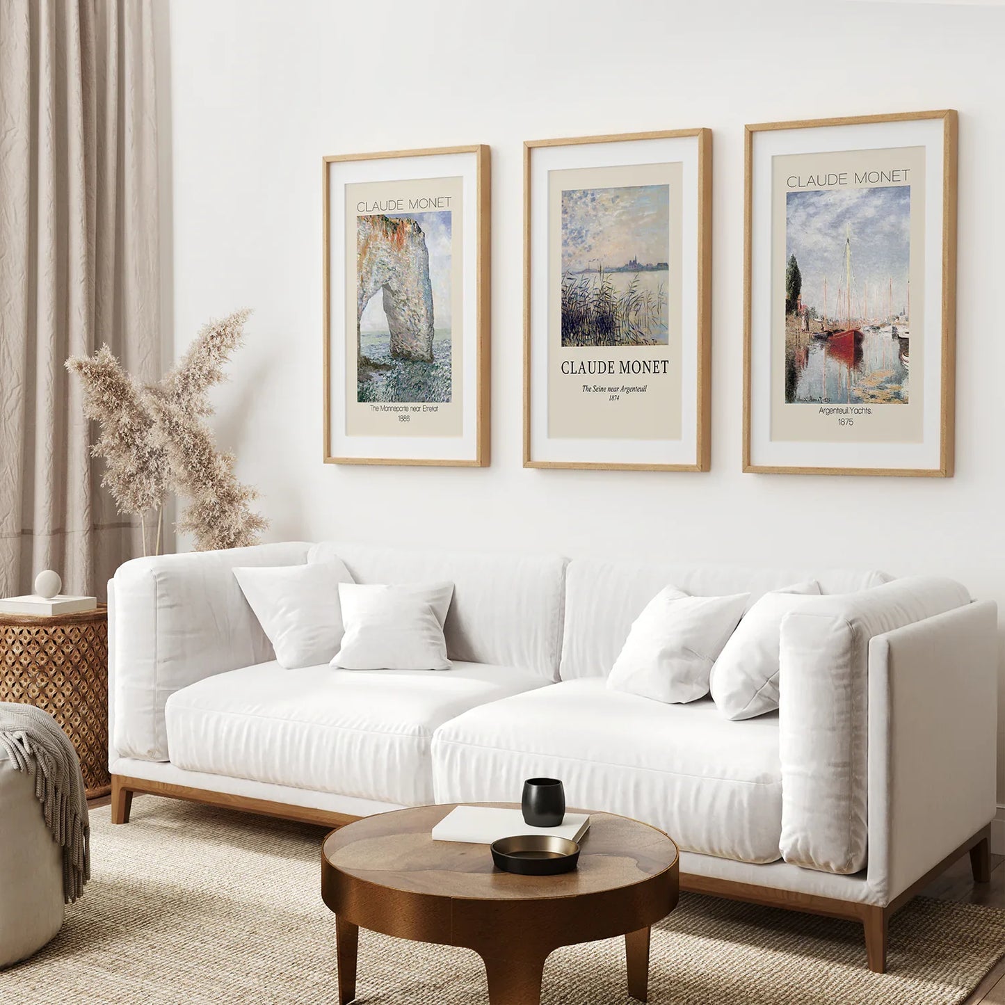 Impressionist Beach Wall Art Set of 3 Coastal Prints