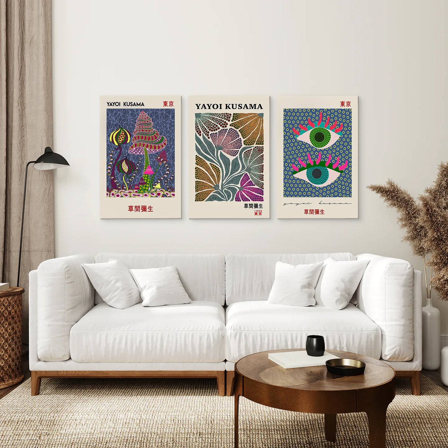 Colorful Museum Wall Art Set of 3 Exhibition Prints