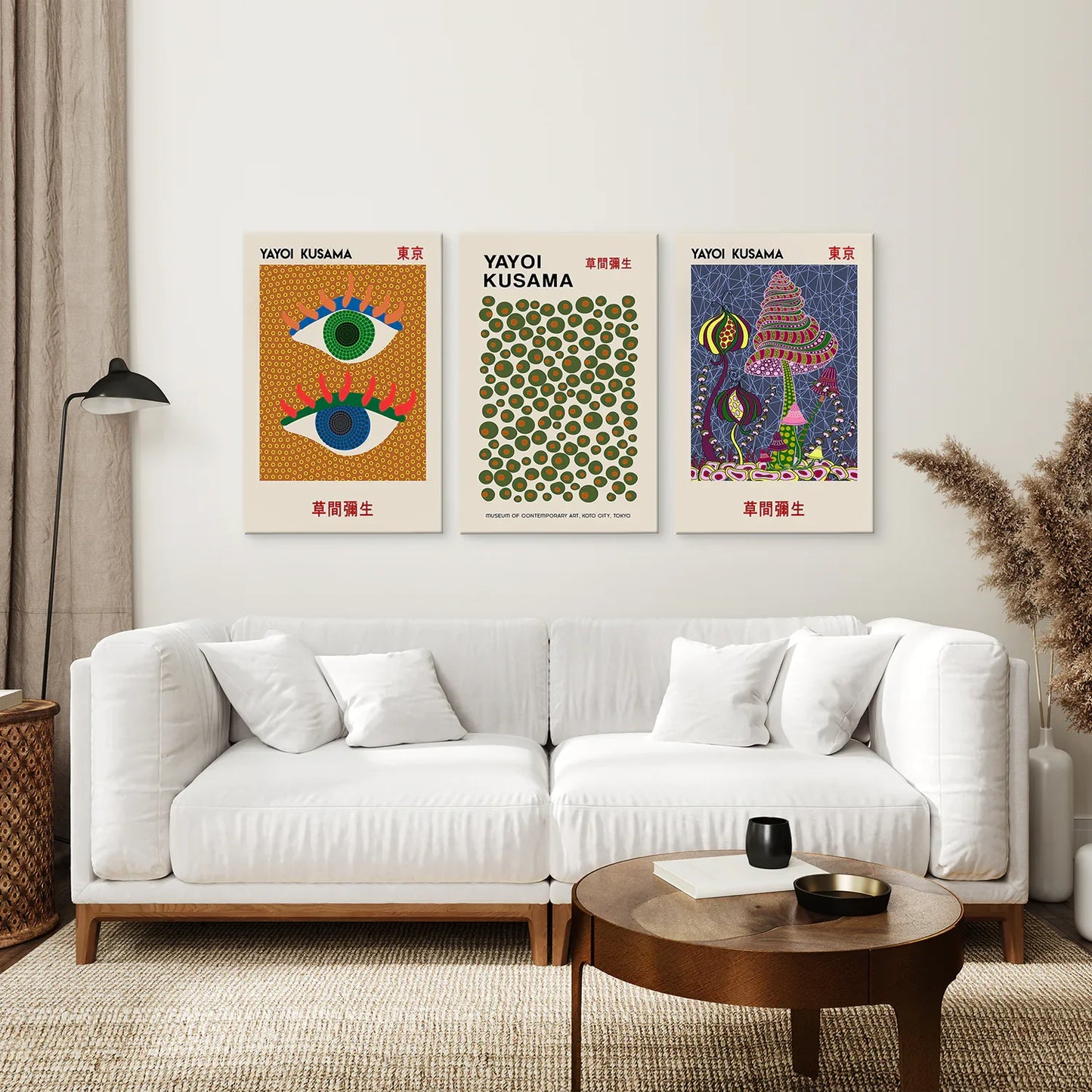 Modern Exhibition Wall Art Set of 3 Museum Prints