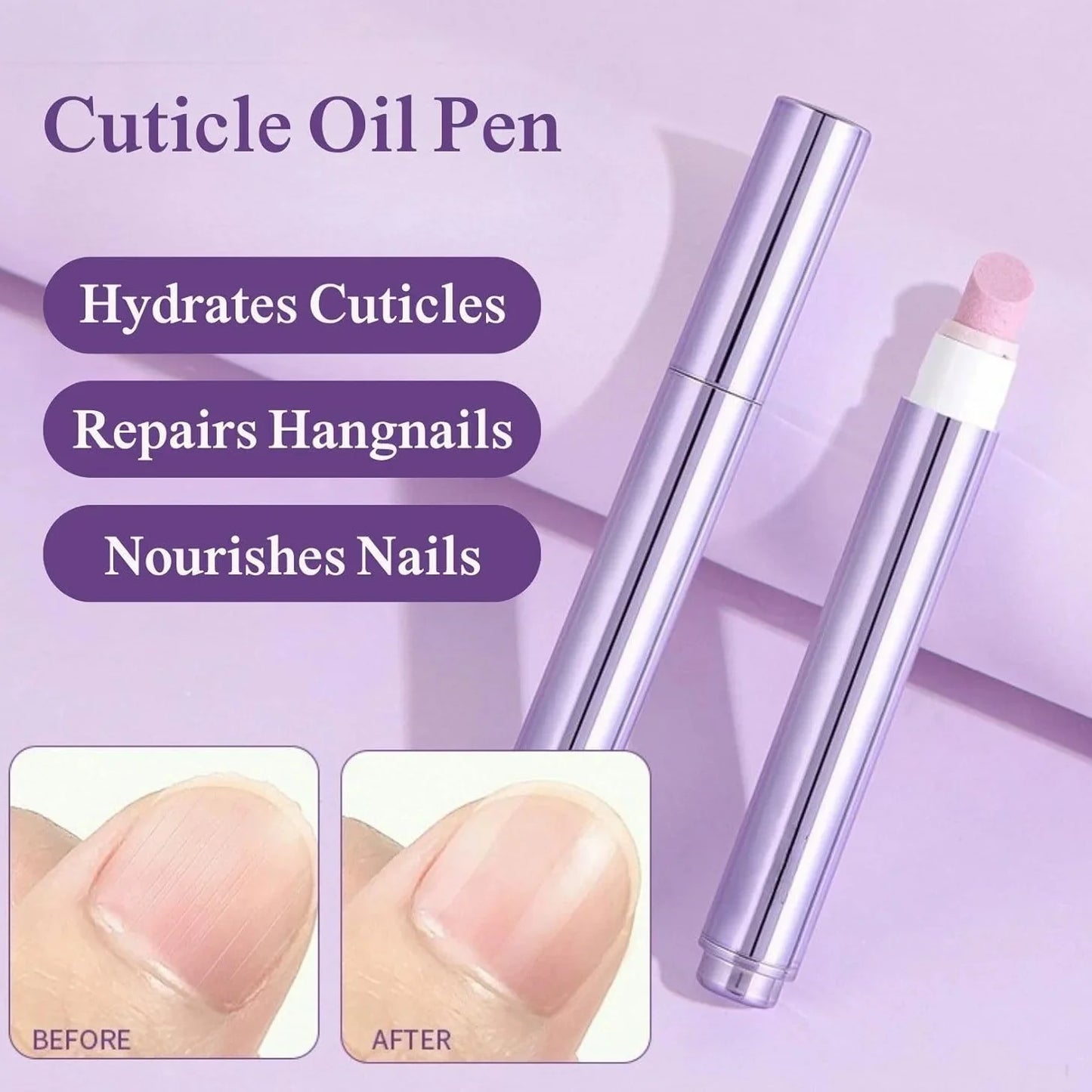 Ceramic tip cuticle pen buffing nails to natural shine without damage