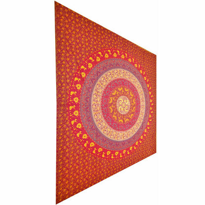 Botanical Garden Floral Tapestry - Full Size Fabric Wall Hanging