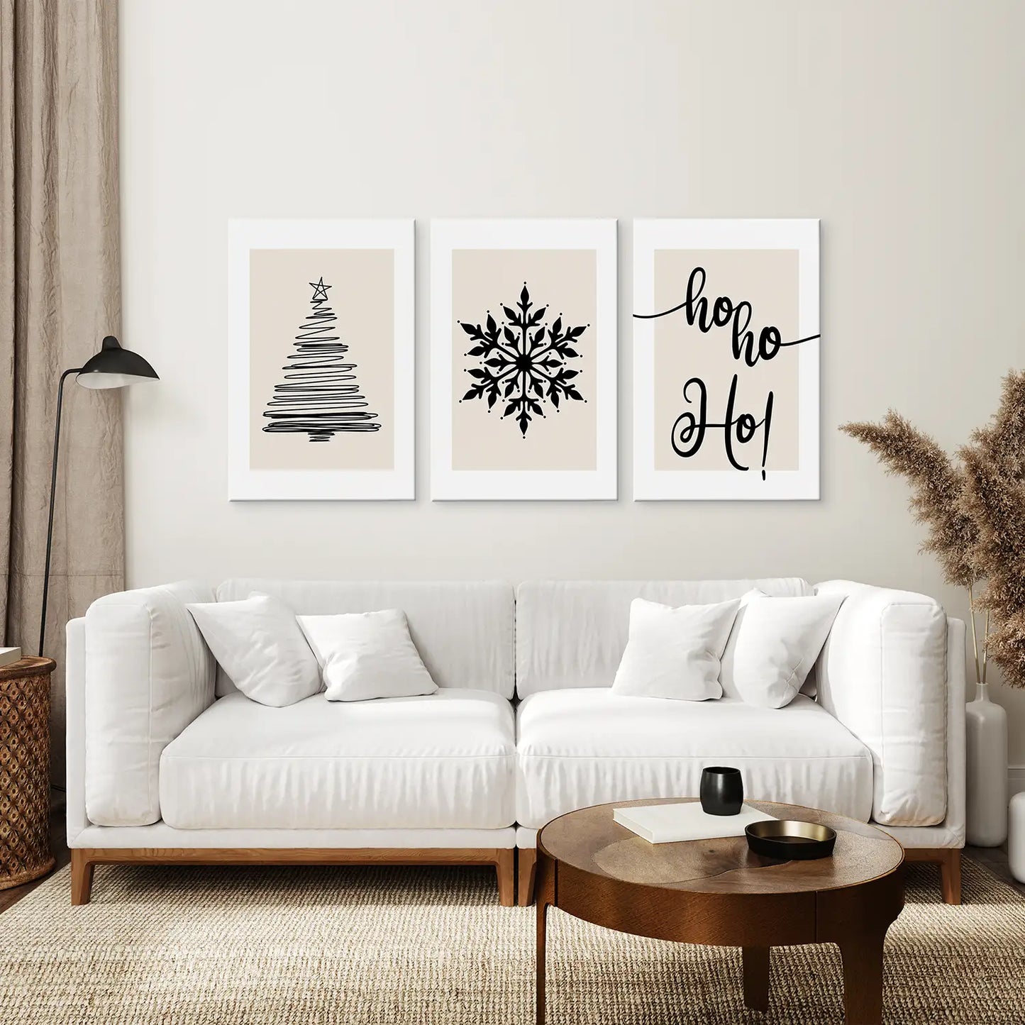 Nordic Christmas Landscape Wall Art Set of 3