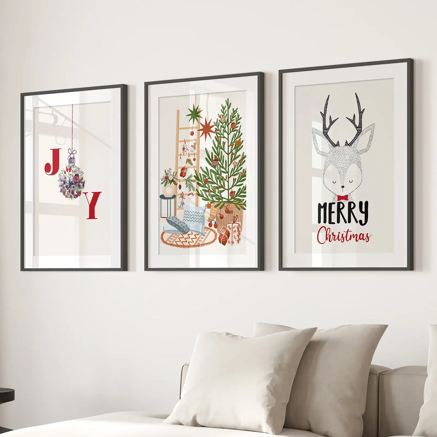 Christmas Winter Nursery Wall Art Set of 3 Prints