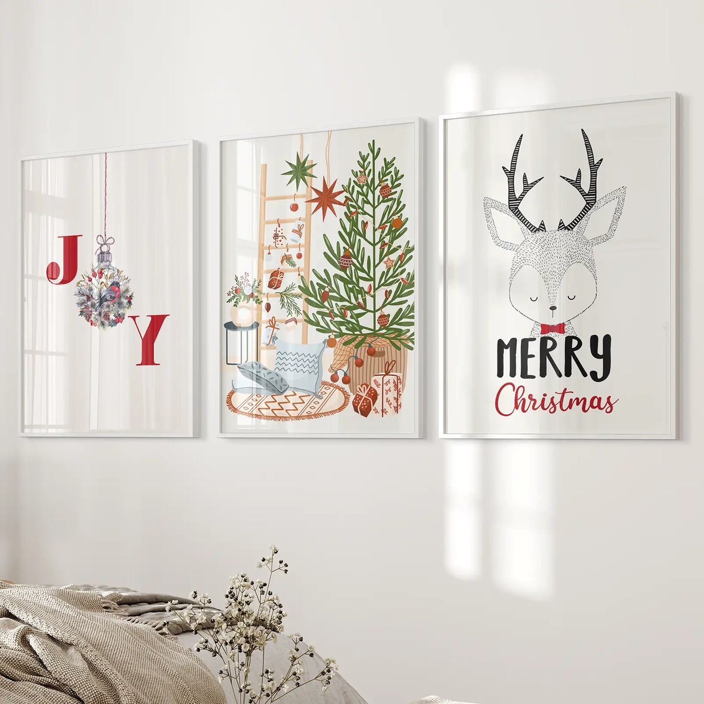 Christmas Winter Nursery Wall Art Set of 3 Prints