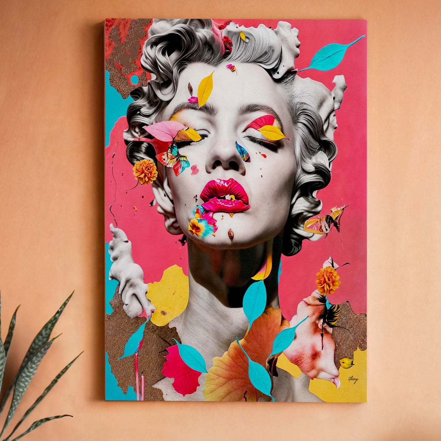 Chroma Whimsy Contemporary Abstract Canvas Wall Art