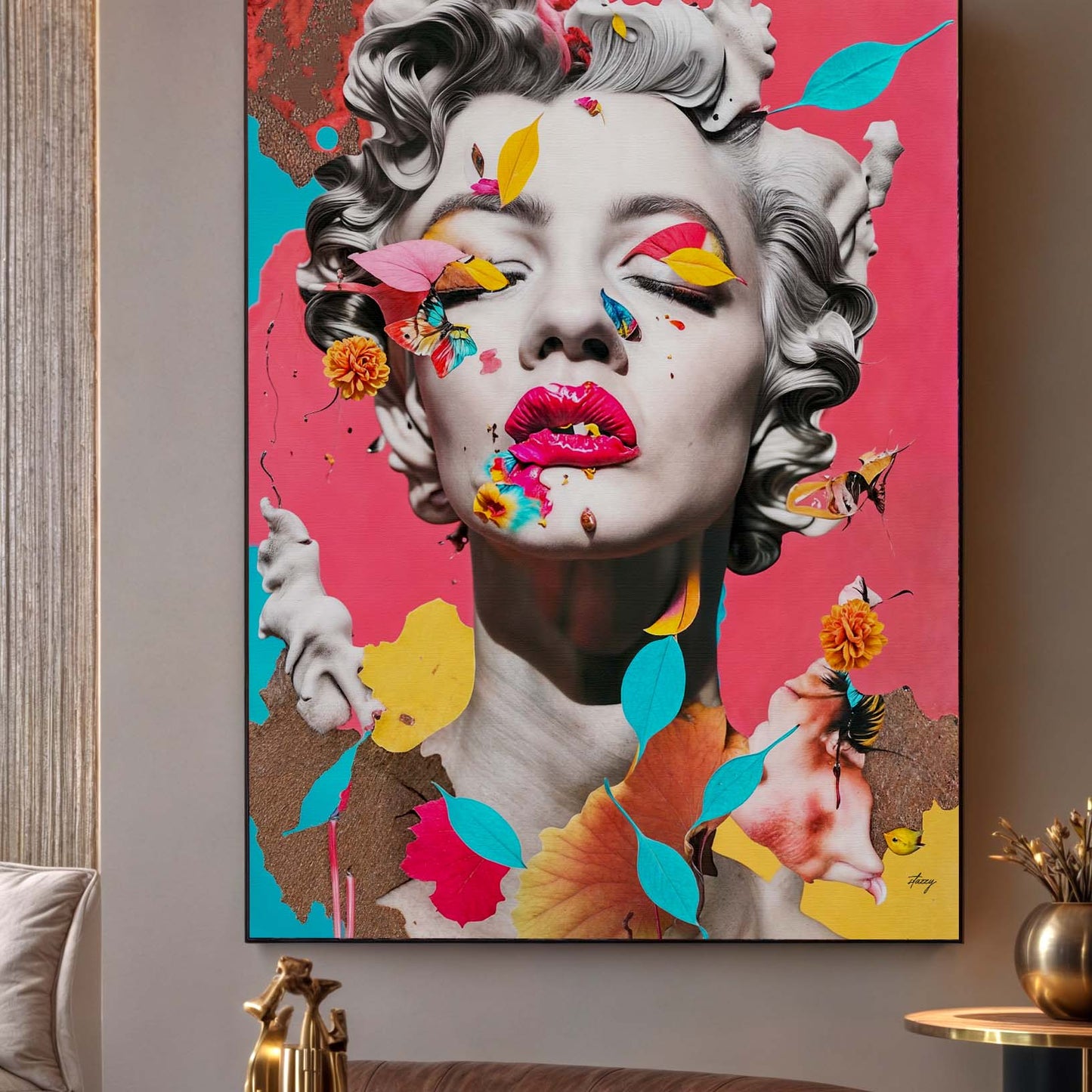 Chroma Whimsy Contemporary Abstract Canvas Wall Art