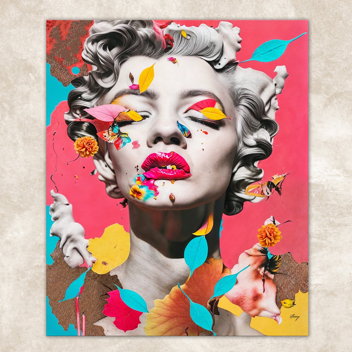 Chroma Whimsy Contemporary Abstract Canvas Wall Art