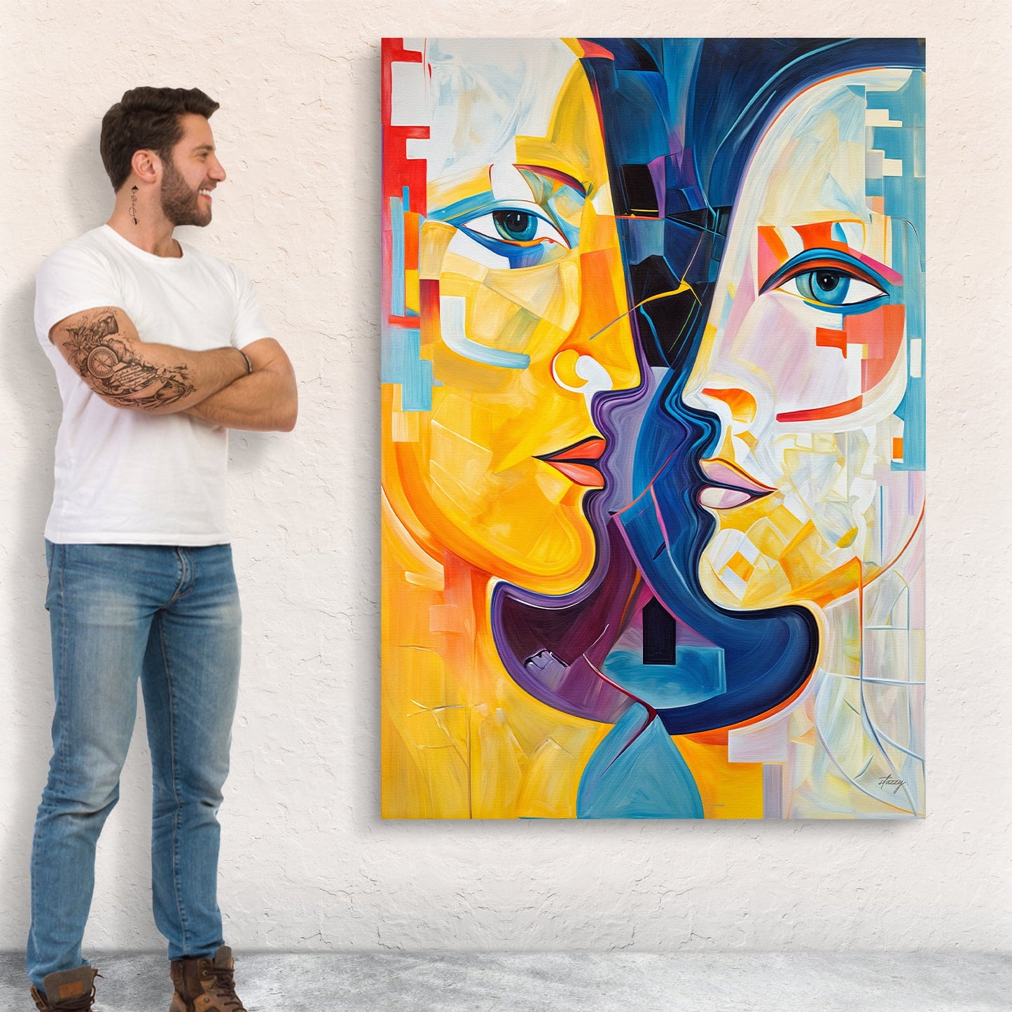 Chromatic Souls Modern Abstract Canvas Wall Art