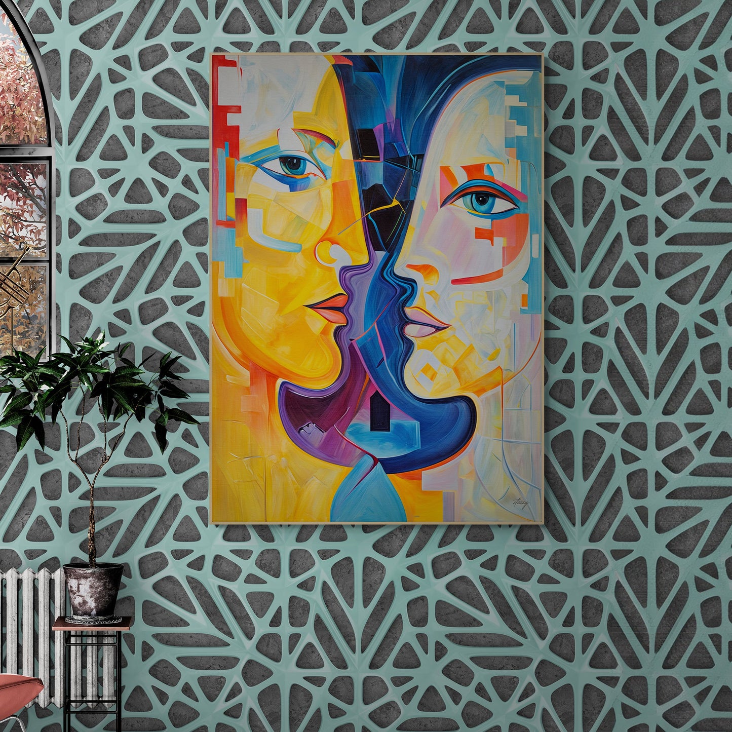 Chromatic Souls Modern Abstract Canvas Wall Art
