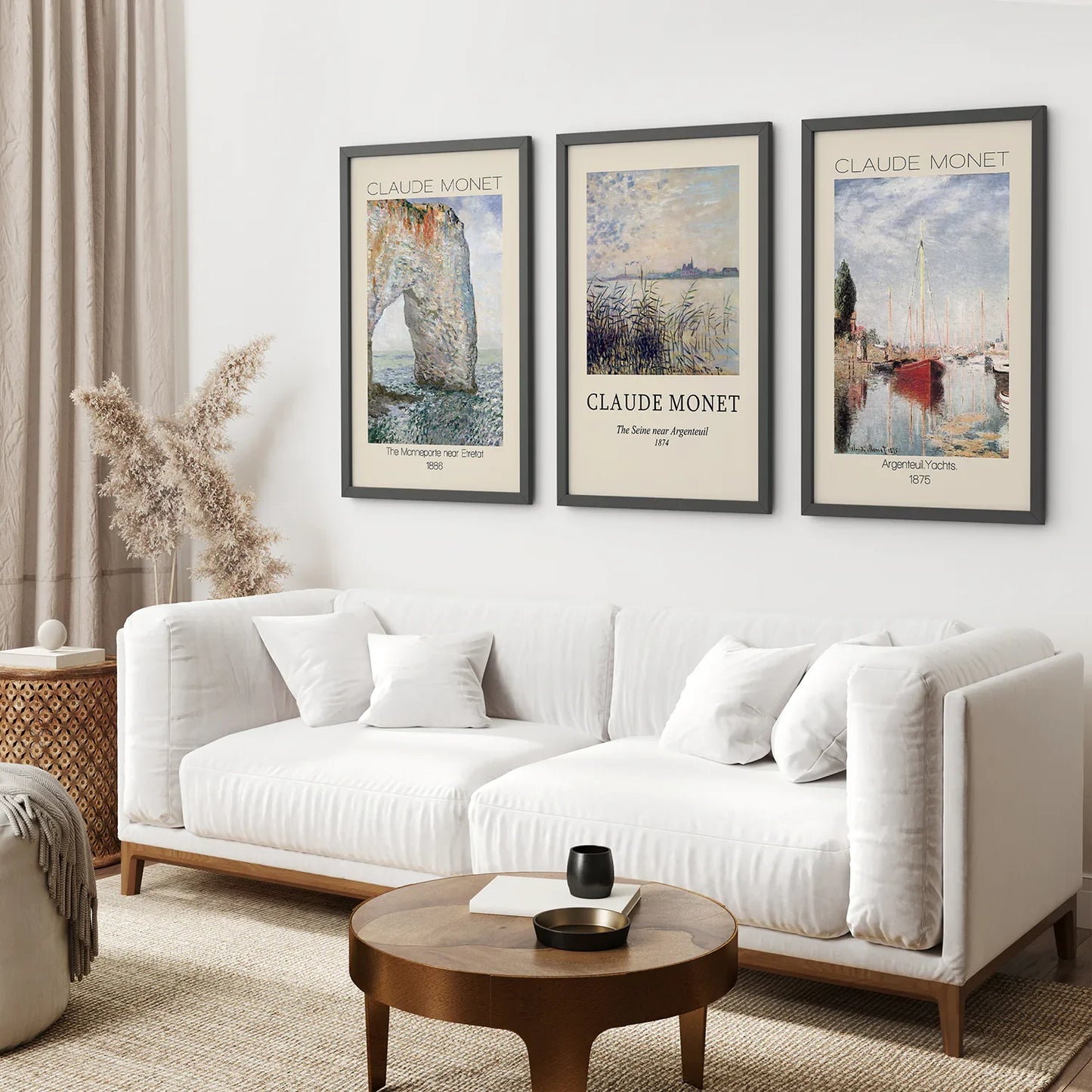 Impressionist Beach Wall Art Set of 3 Coastal Prints