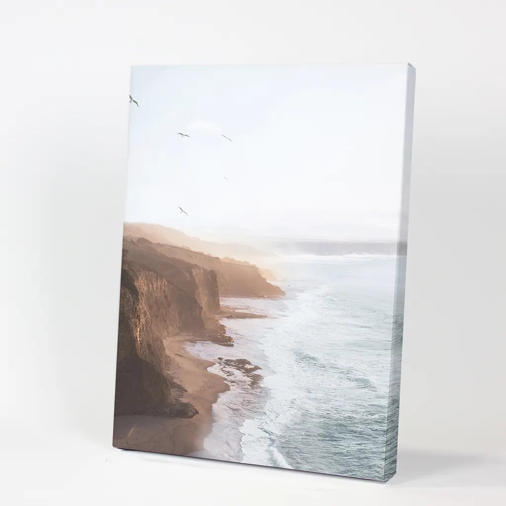 Coastal Cliff and Ocean Rocks Poster - Beach Wall Art