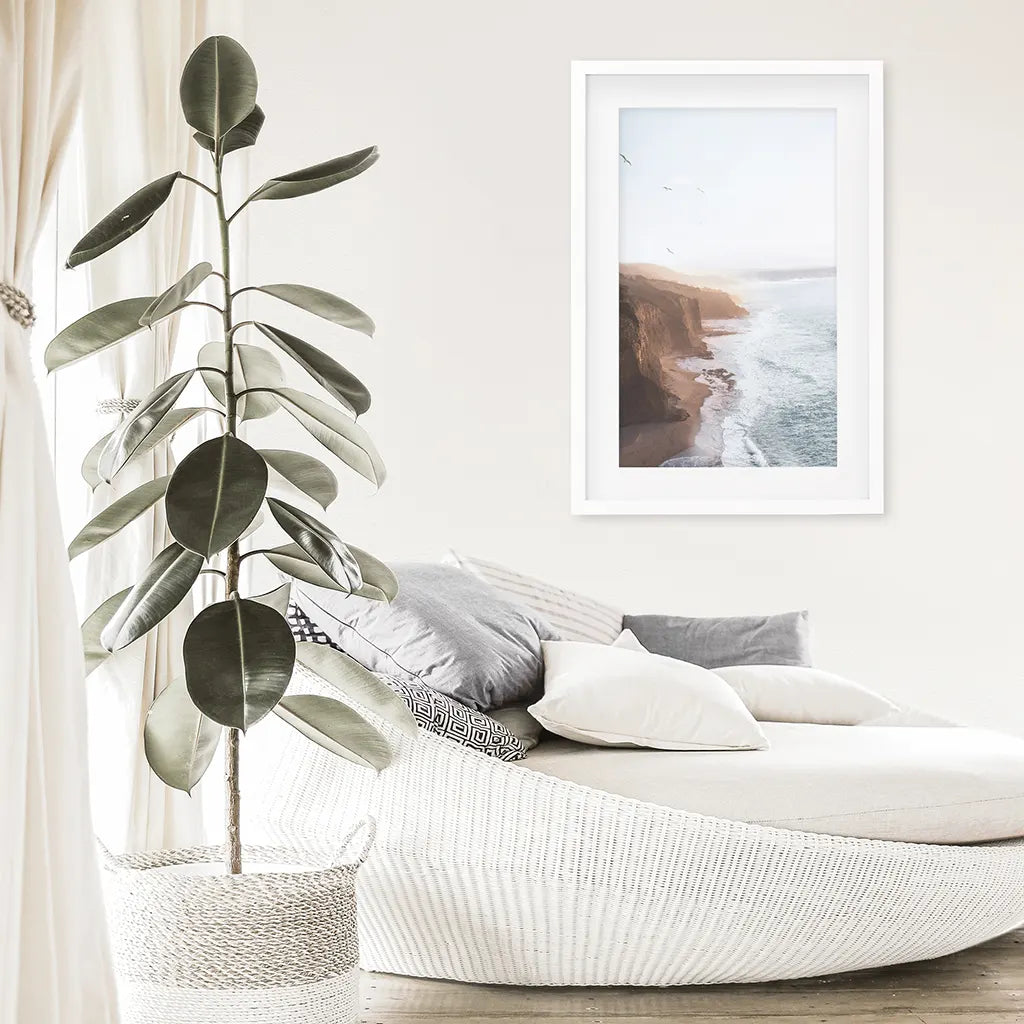 Coastal Cliff and Ocean Rocks Poster - Beach Wall Art