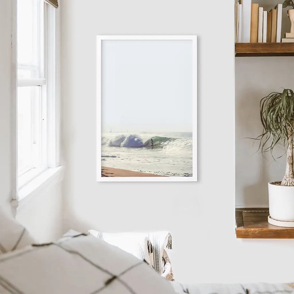 California Surfing Wall Art Print, Coastal Ocean Waves