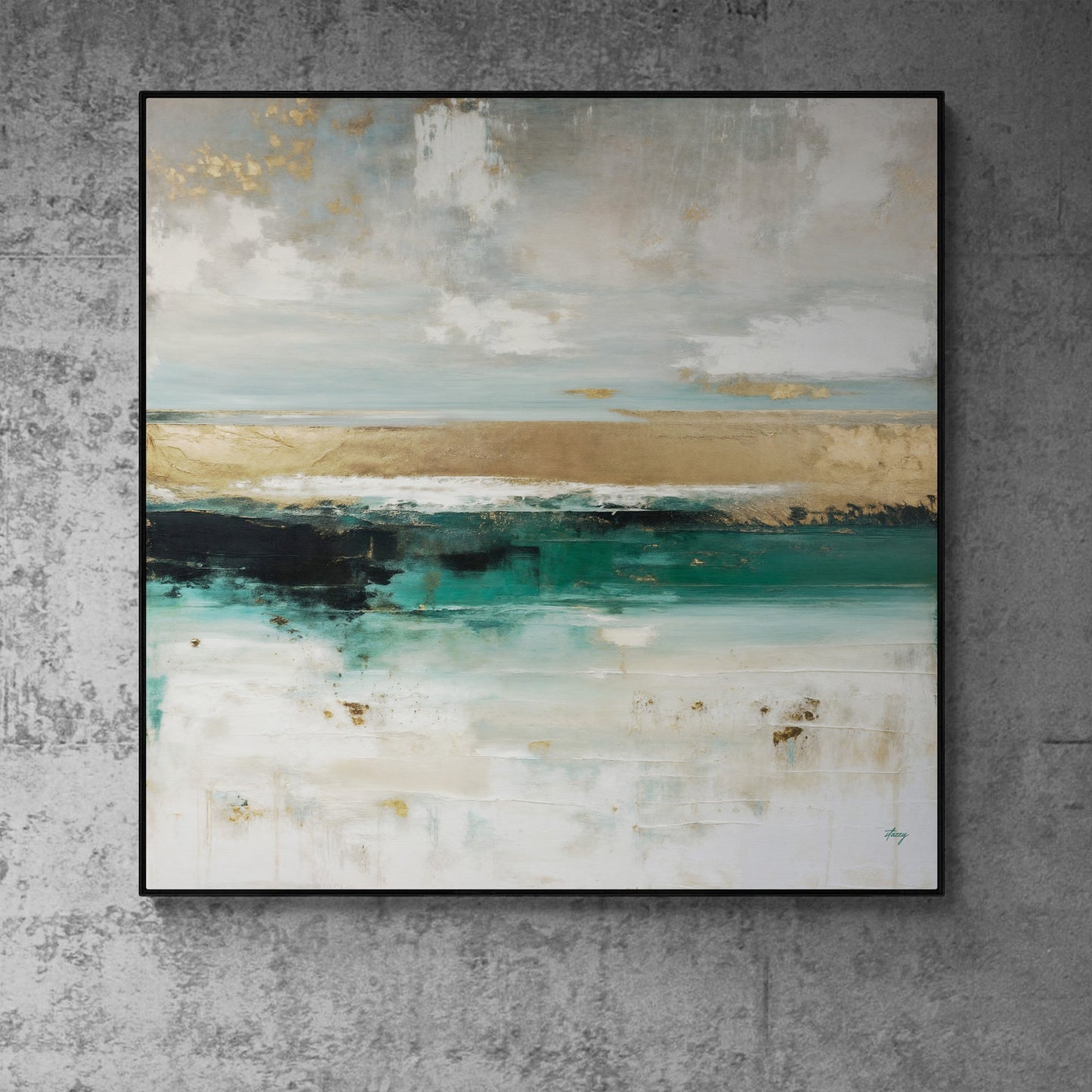 Coastal Echoes Serene Coastline Canvas Wall Art