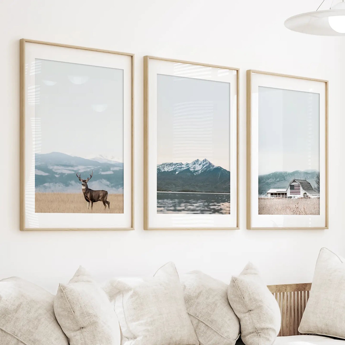 Horses Wall Art, Modern Farmhouse Western 3 Piece Set