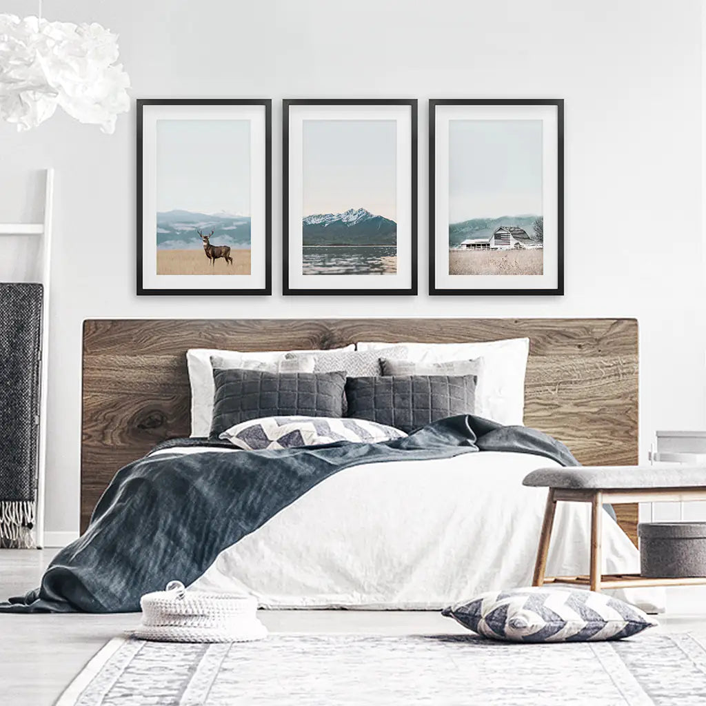 Horses Wall Art, Modern Farmhouse Western 3 Piece Set