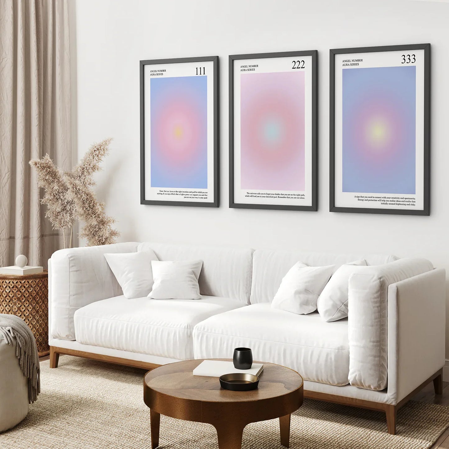 Positive Affirmation Aura Wall Art Set of 3 Prints