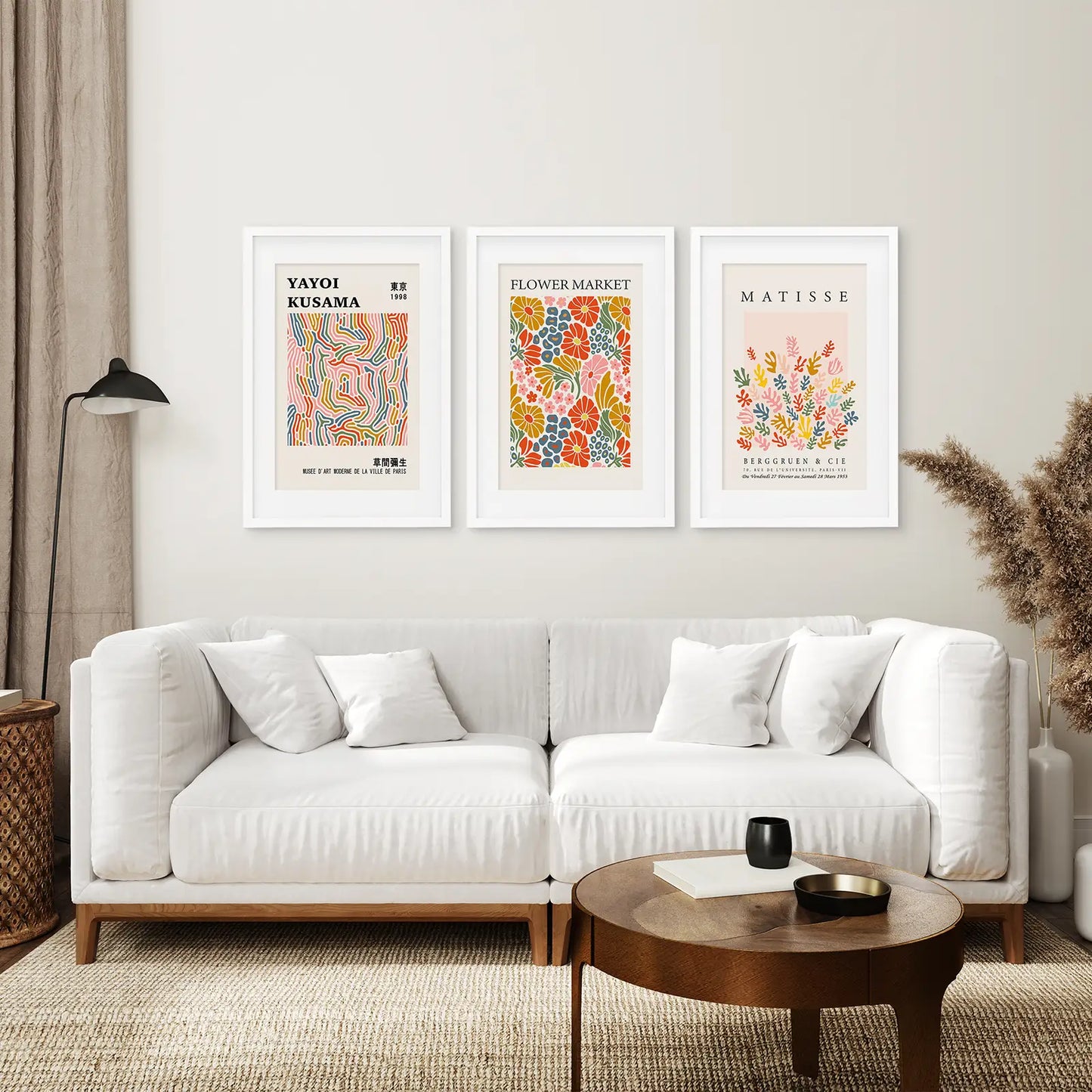 Colorful Abstract Wall Art Set of 3 Modern Prints