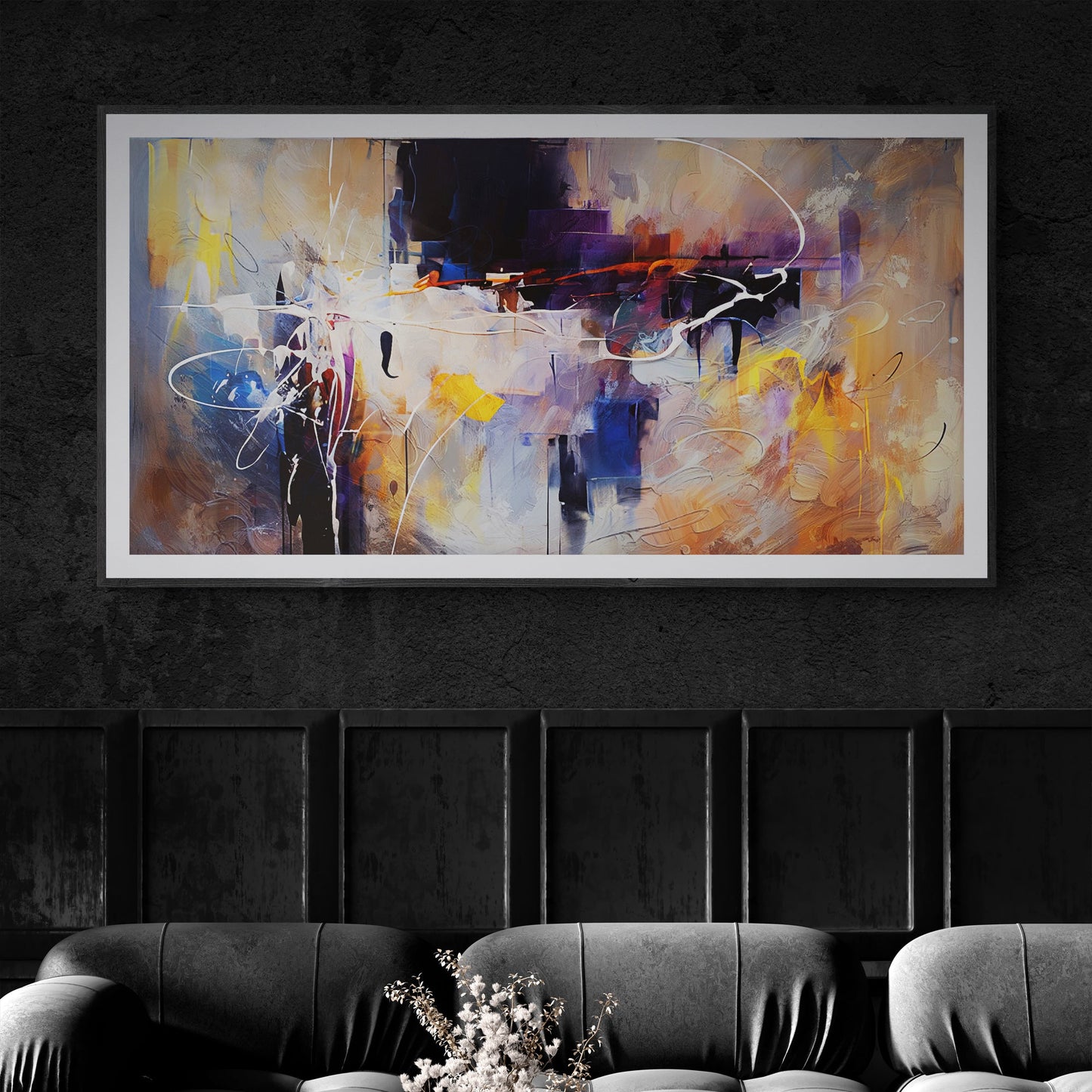Colorplay Symphony vibrant abstract canvas wall art with lively brushstrokes and bold modern colors
