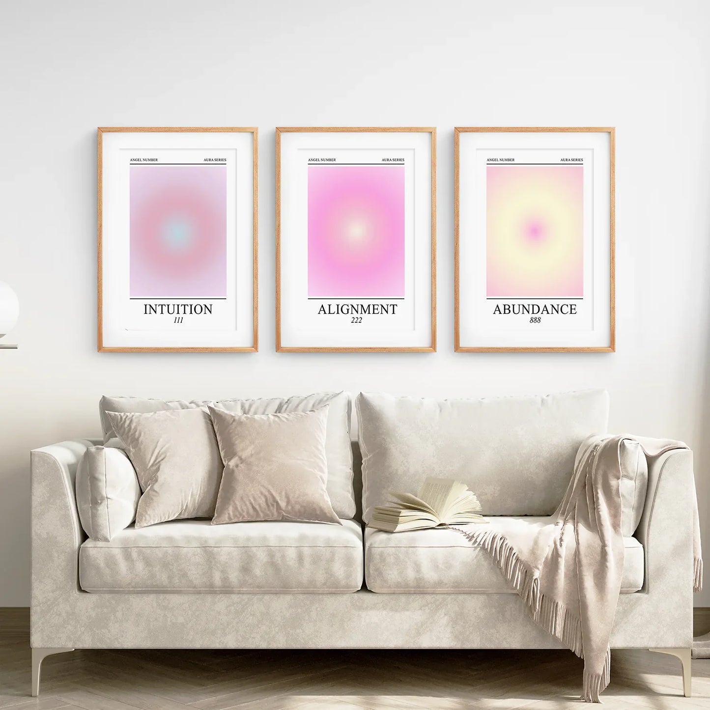Aura Energy Gradient Wall Art Set of 3 Prints
