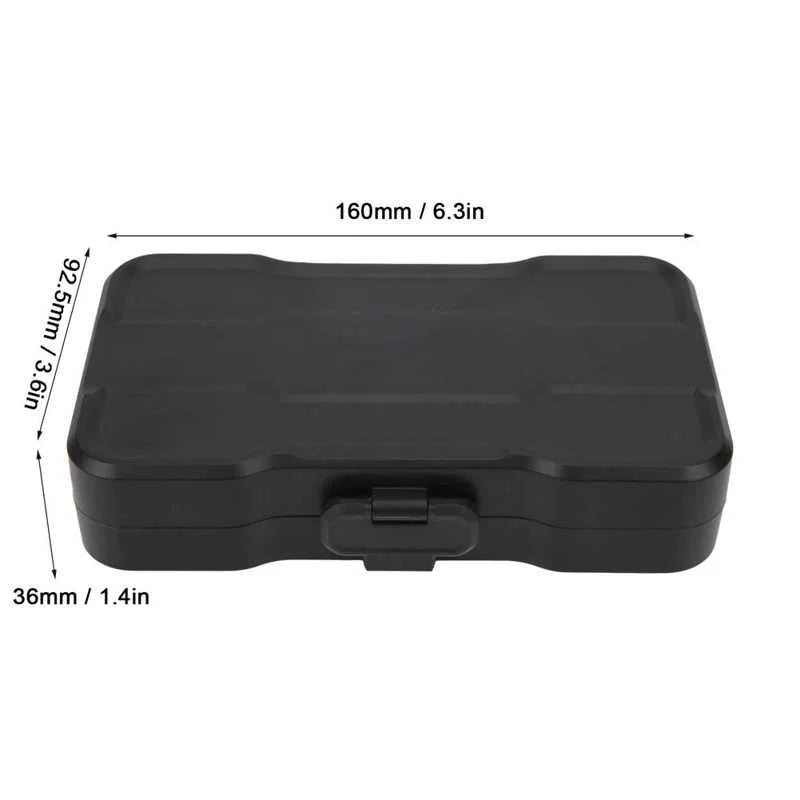 Complete ratchet screwdriver kit laid out with handle and all precision bits