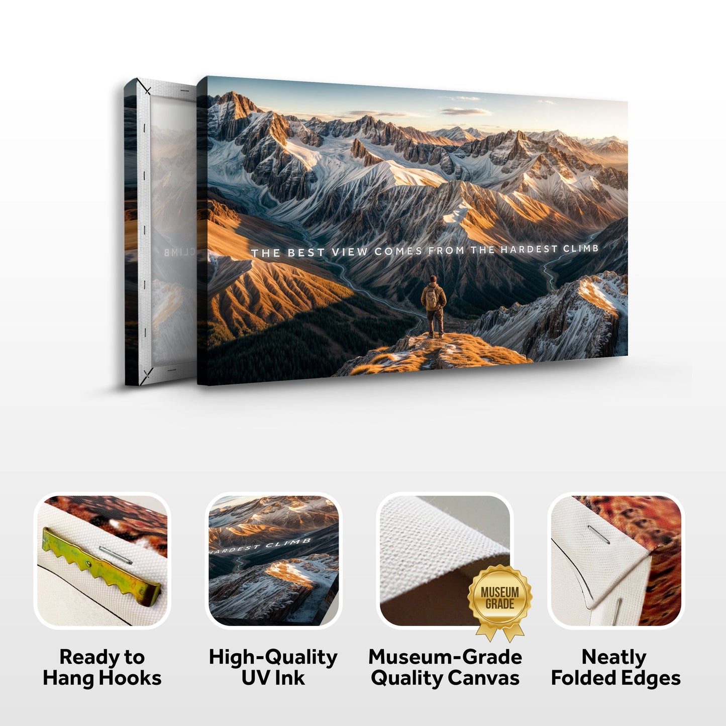 Summit Mountain Landscape Canvas Wall Art