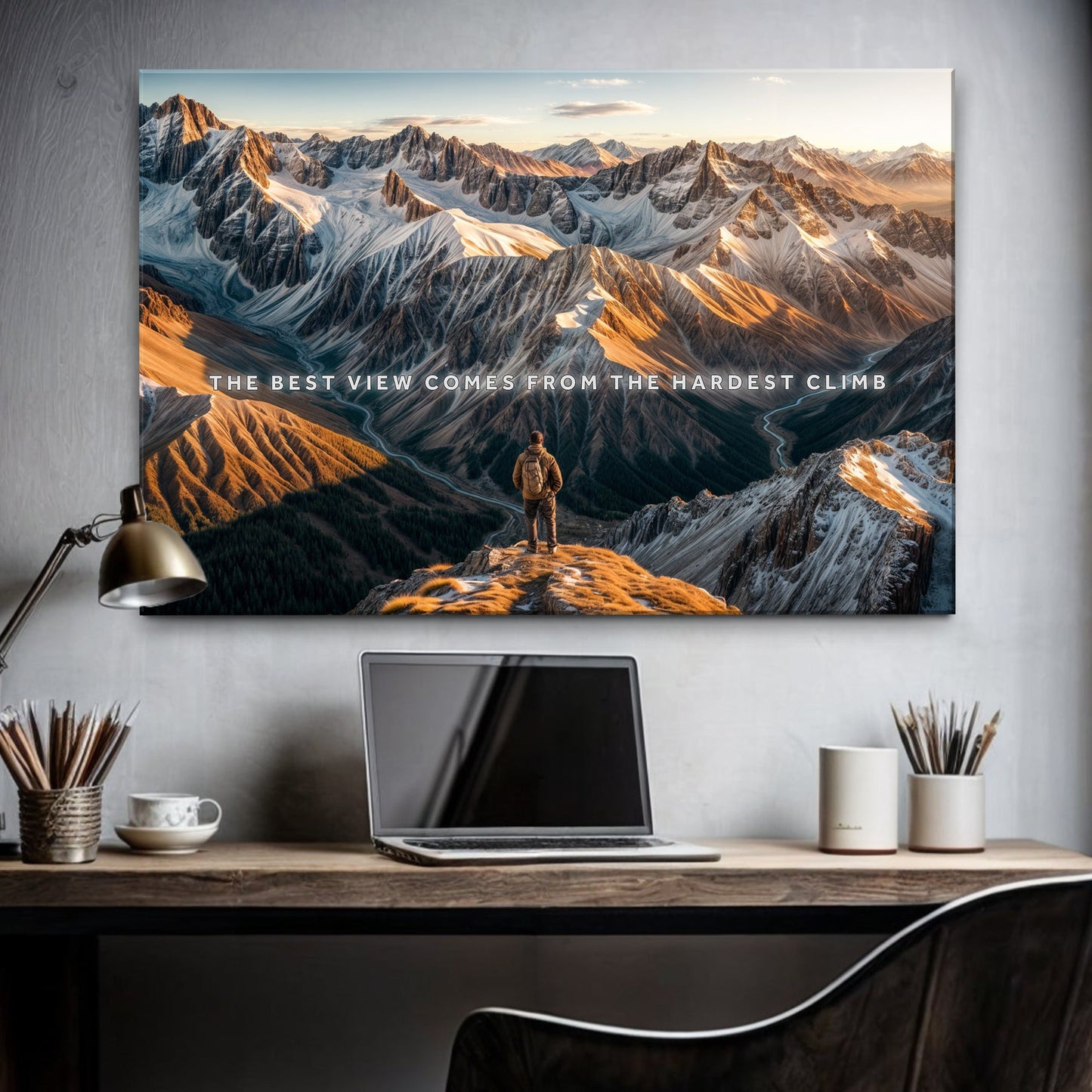 Summit Mountain Landscape Canvas Wall Art