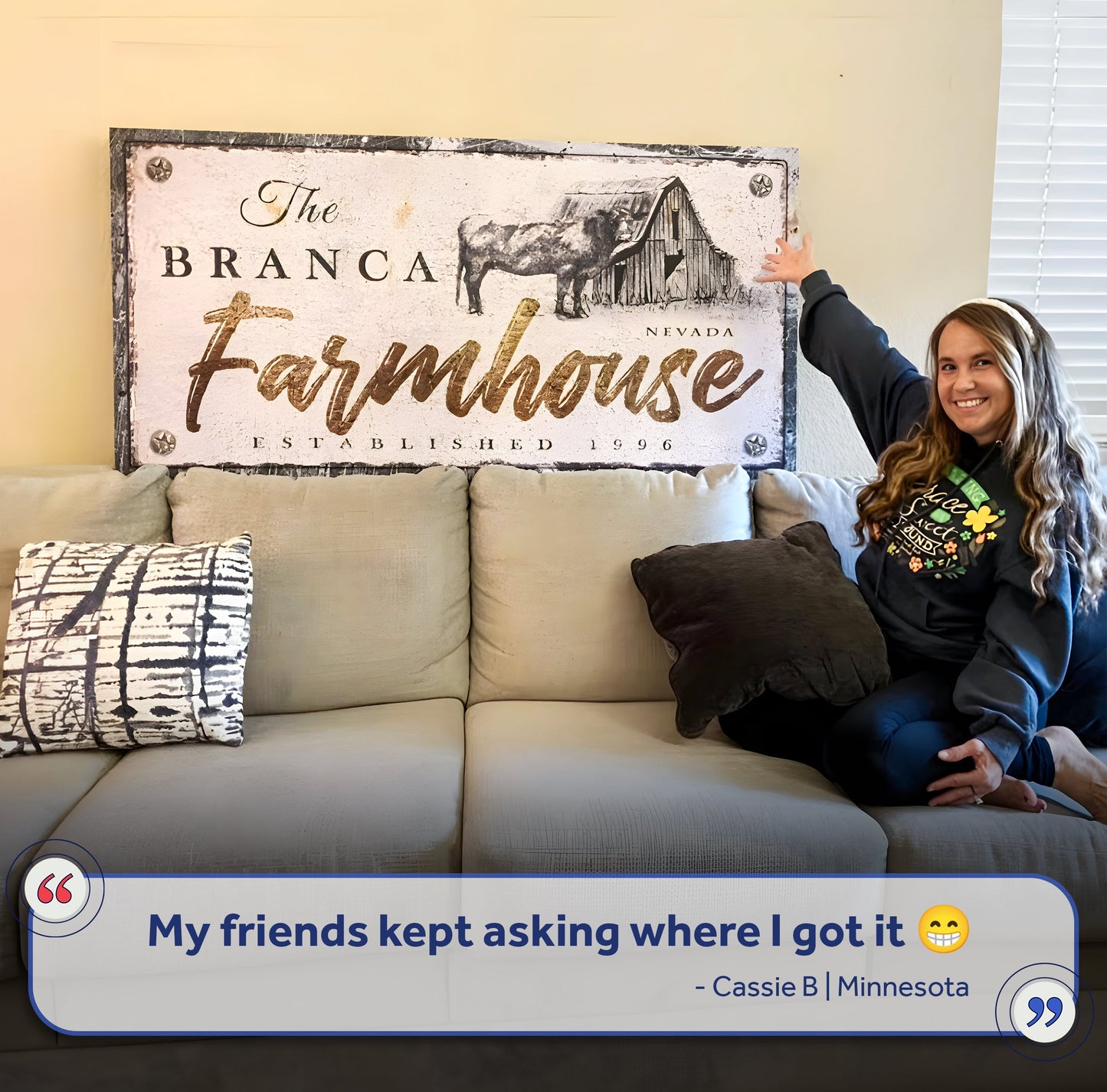 Rustic Farmhouse Canvas Sign V