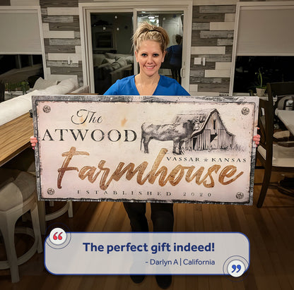 Rustic Farmhouse Canvas Sign V