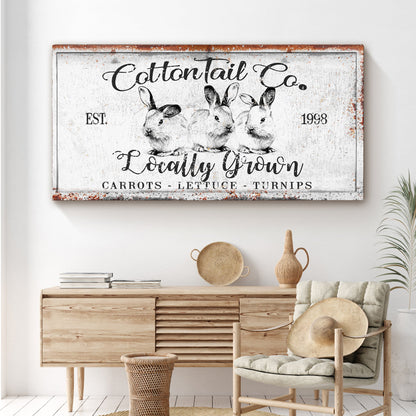 Vintage Cottontail Easter Canvas Wall Art III