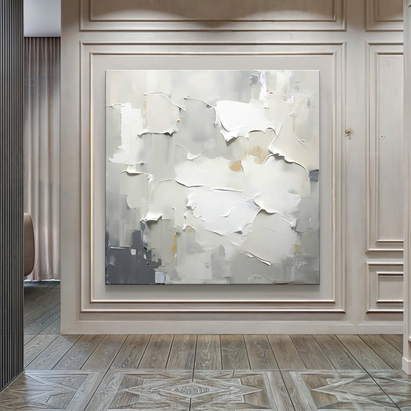 Cream Field serene landscape canvas wall art by Steven Dencic
