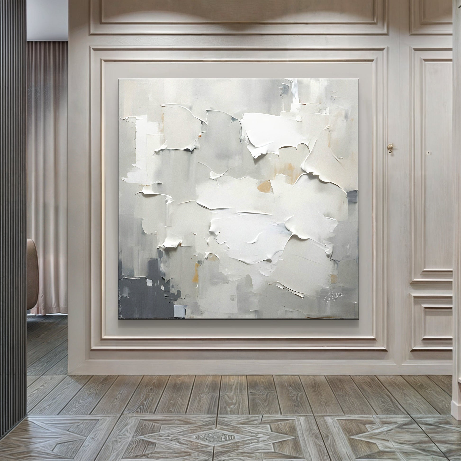 Cream Field serene landscape canvas wall art by Steven Dencic