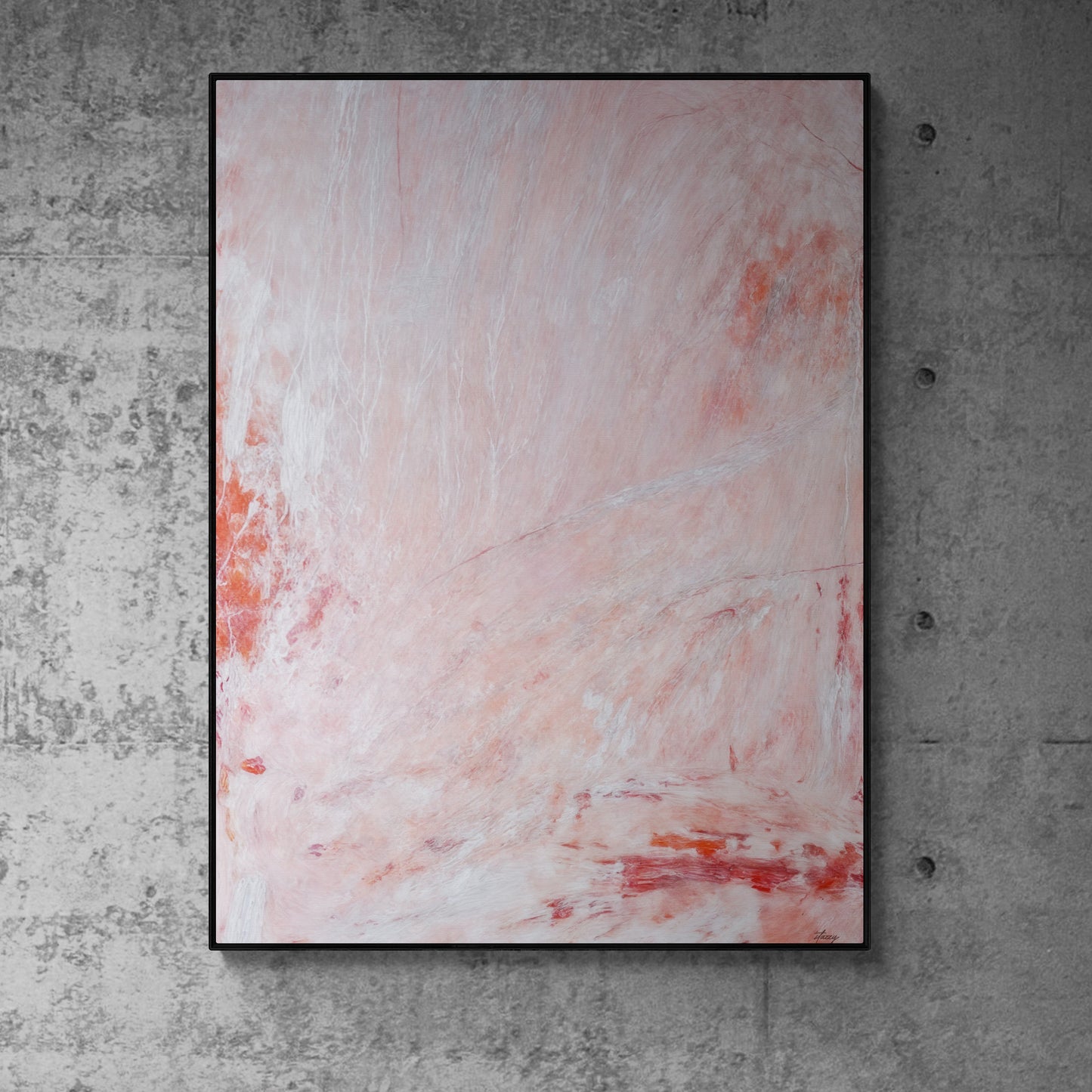 Crimson Veil Contemporary Abstract Canvas Wall Art